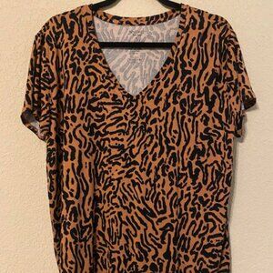 Animal Print  Jersey Top